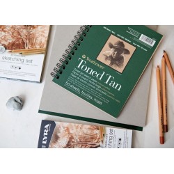 Strathmore A4+ Pad Toned Tan ( 27.9X35.6 CM x 24 sheets) 118 g/m2 Tan paper color 400 Series Heavyweight Drawing (11*14 IN)